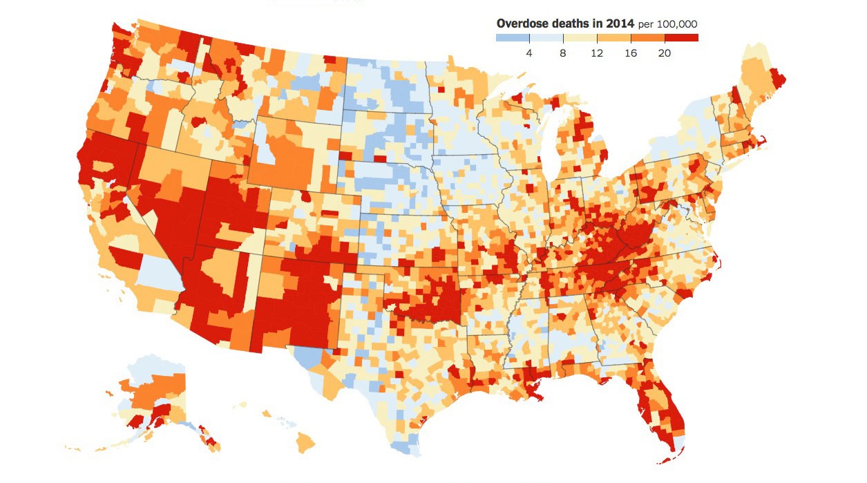 CDC Map of Overdose Deaths